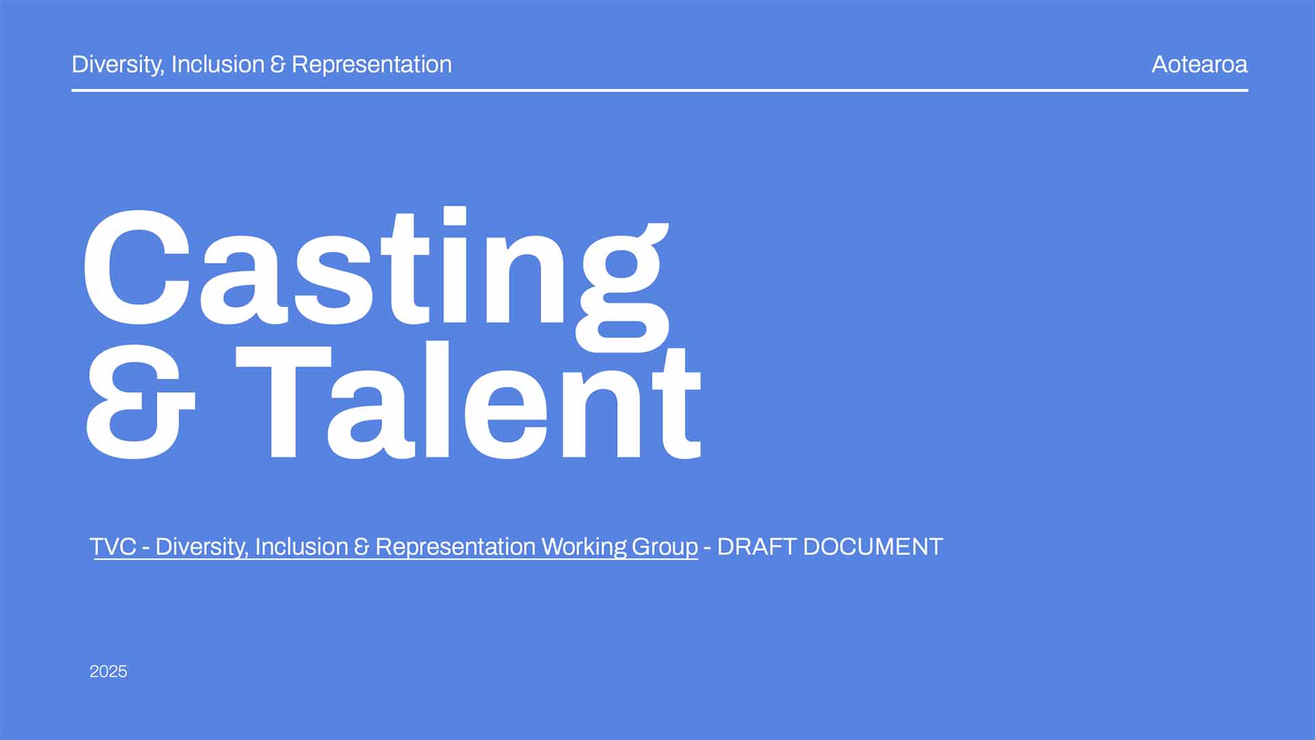 Casting- Inclusion & Representation