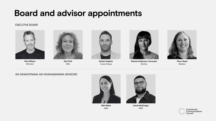 Comms Council announces new Board and advisor appointments