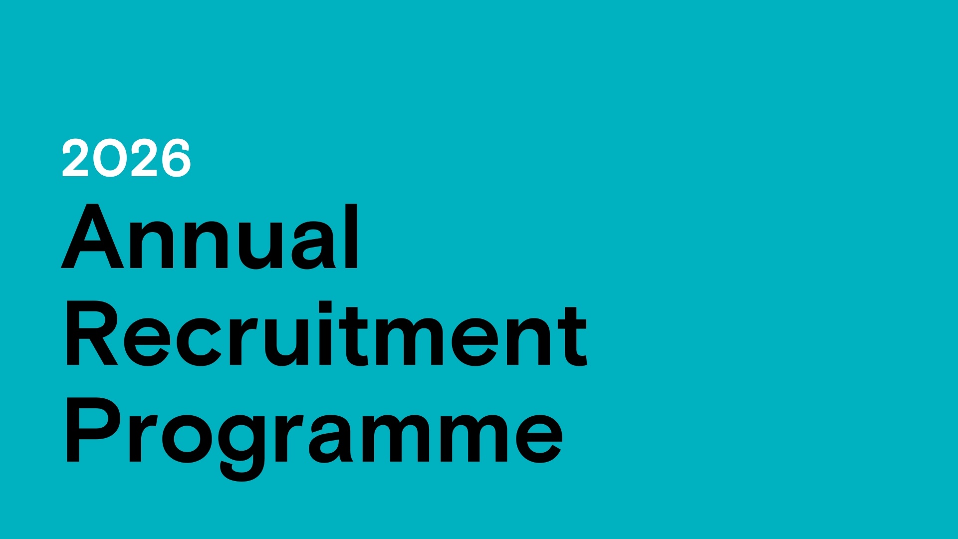 2026 Annual Recruitment Programme CTA